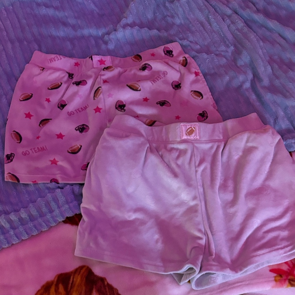 Pink and White Shorts Set